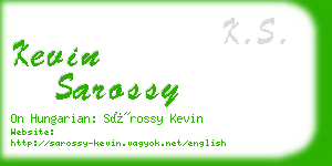 kevin sarossy business card